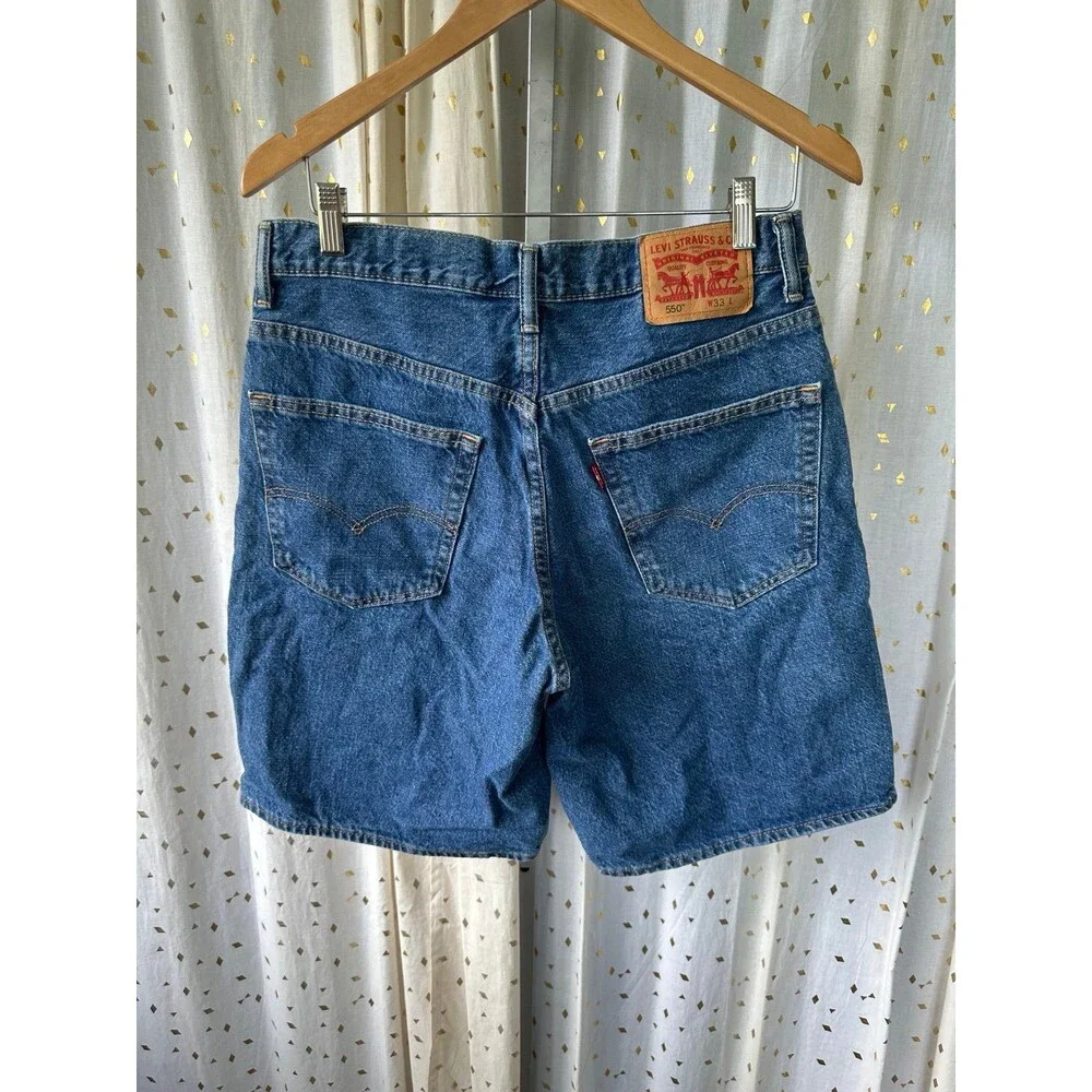 Levi's 550 Men's 100% Cotton Medium Wash Casual Denim Shorts Jorts W33